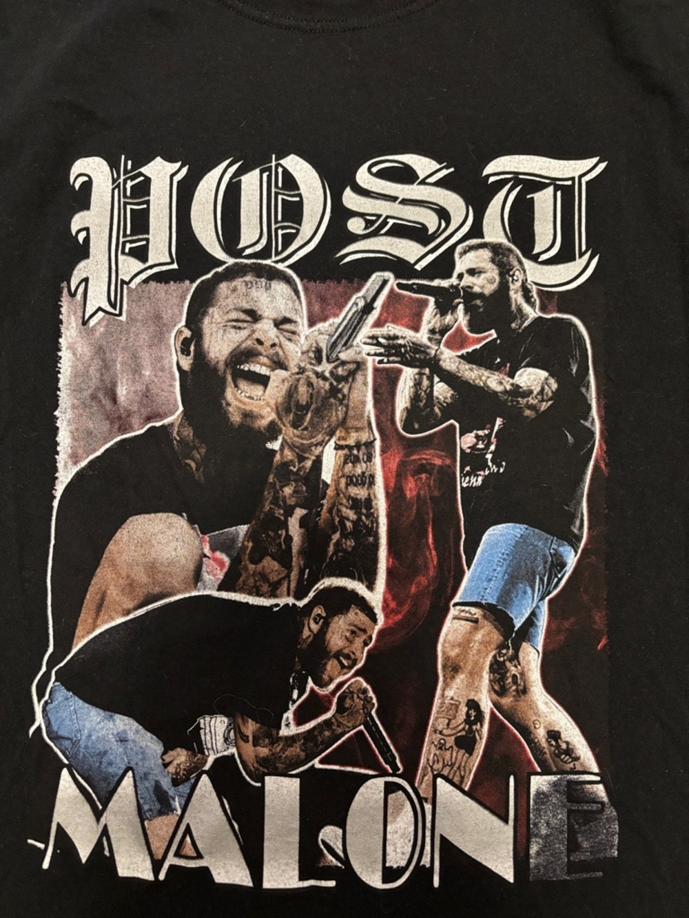 Post Malone Black Tour T shirt Size: Large - Picture 2 of 5